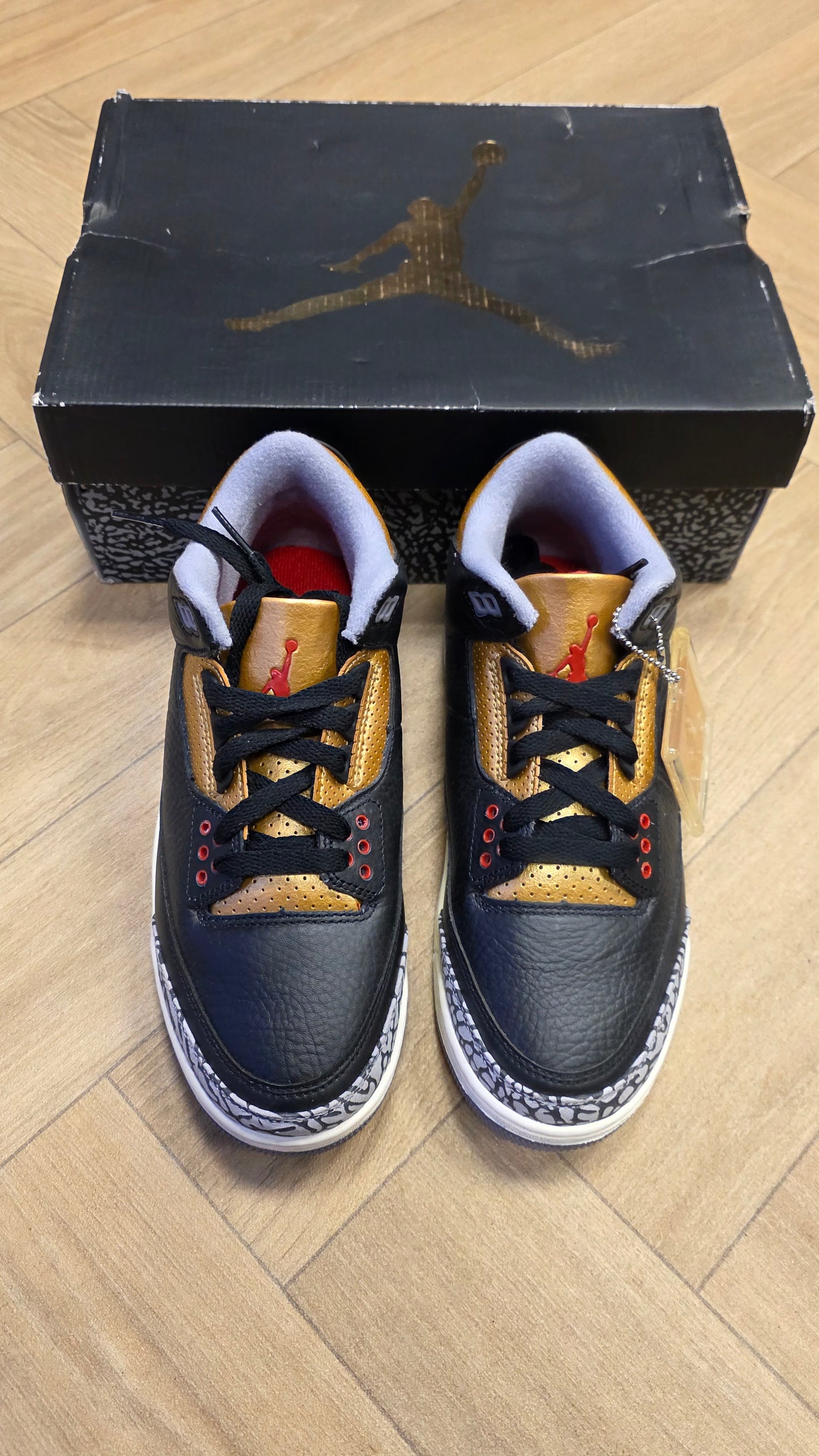 Jordan 3 Black Cement Gold