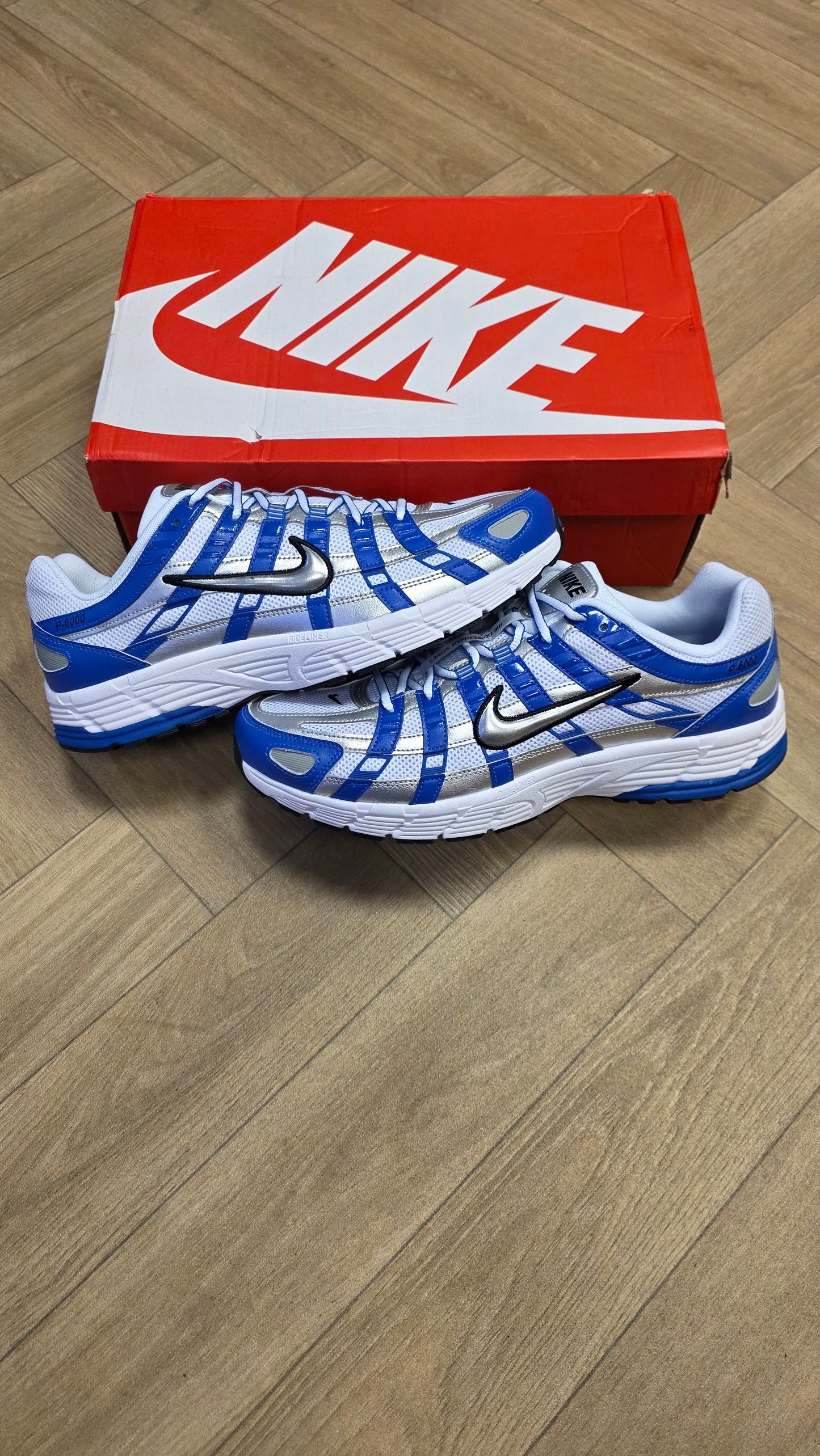 Nike P-6000 Racer Blue Metallic Silver White