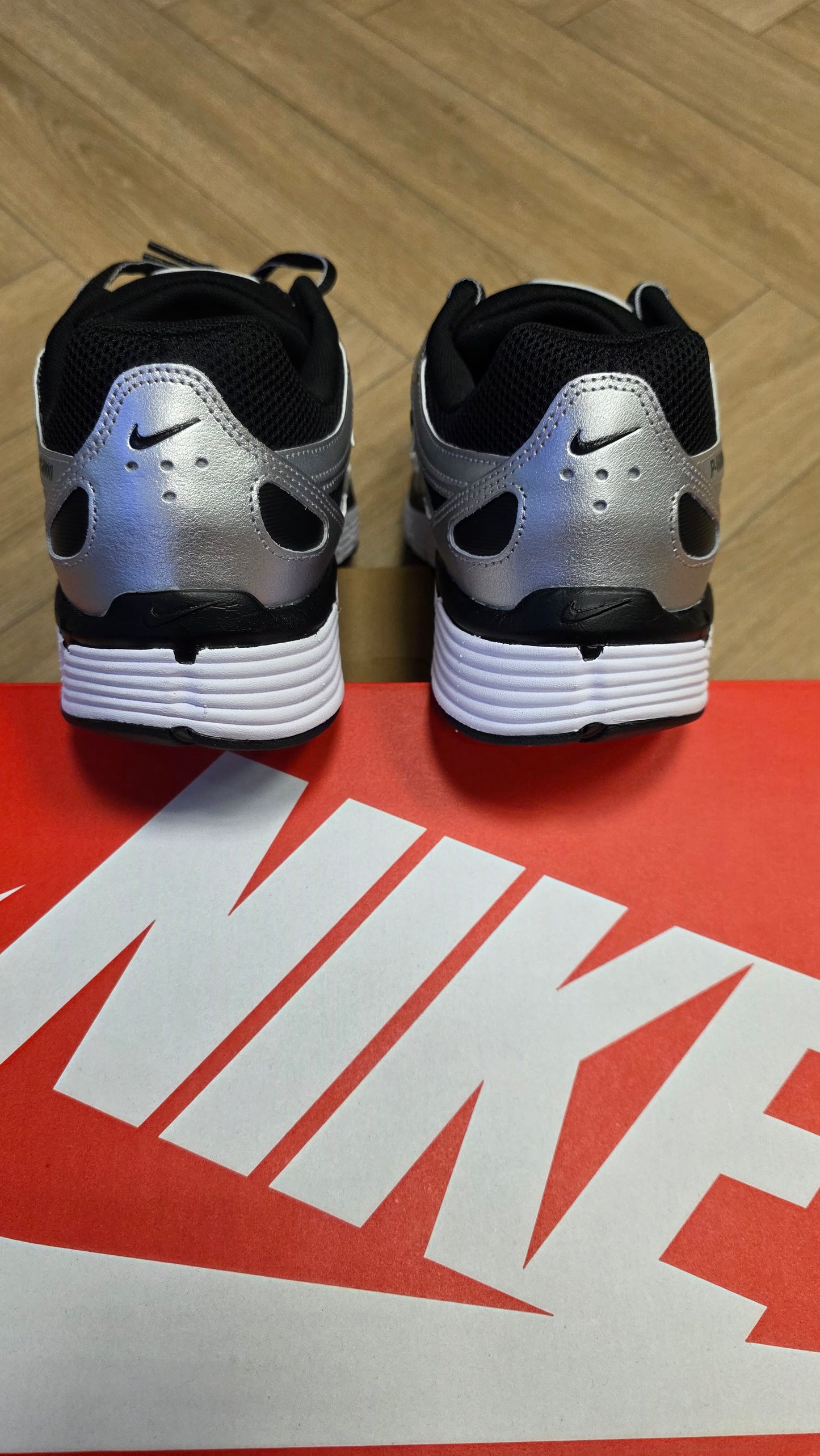Nike P-6000 Metallic Silver Black White