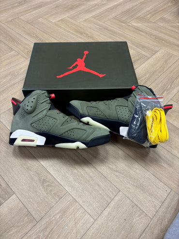 Jordan 6 × Travis Scott - Olive Green